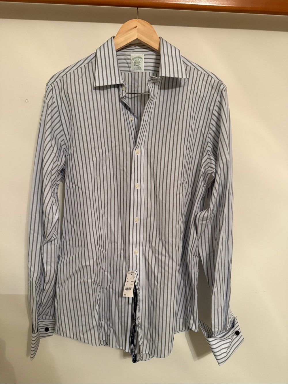 Brooks Brothers Dress Shirt with Vertical Stripes
